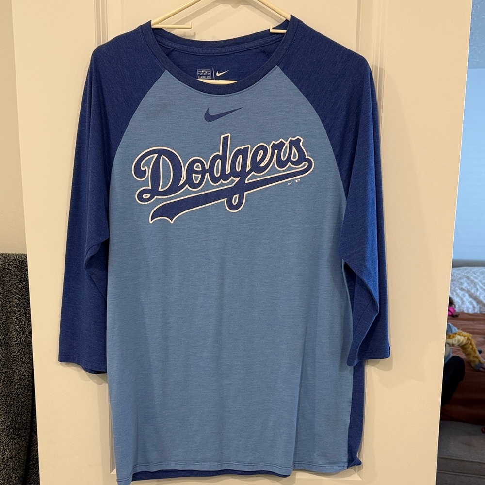 Nike Blue Dodgers Raglan Tee